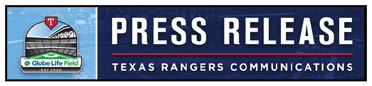 Texas Rangers Media Advisory 032021